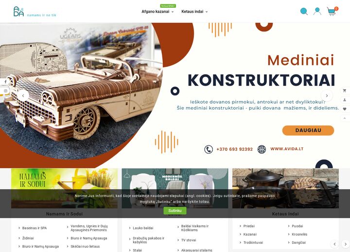 avida.lt — screenshot