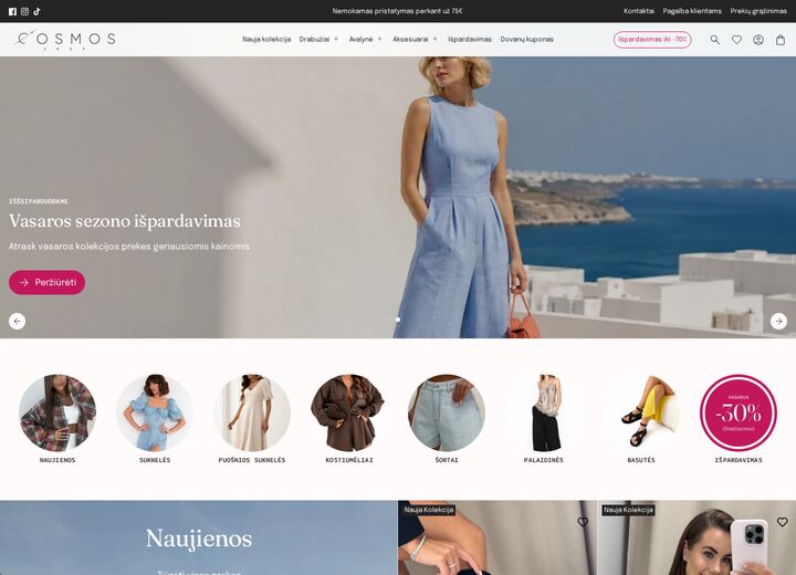 cosmos-shop.lt — screenshot