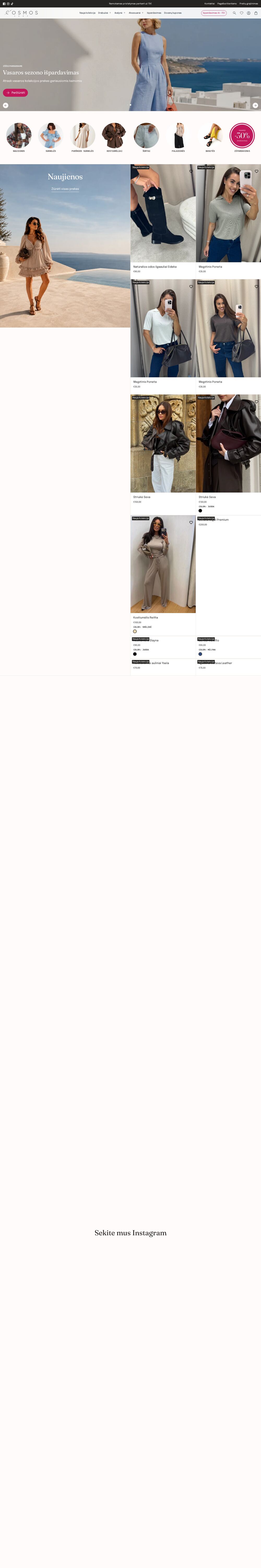 cosmos-shop.lt — email marketing system and newsletters — screenshot of the site