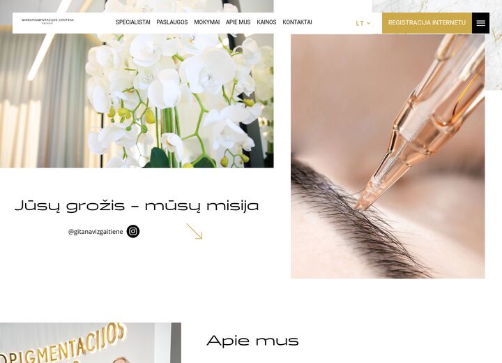 mikropigmentacijoscentras.lt — screenshot