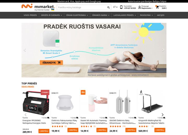 mimarket.lt — screenshot