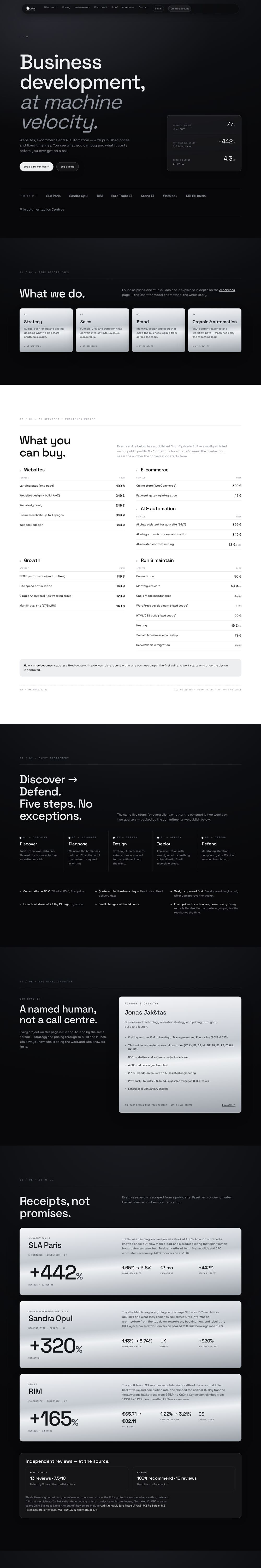 omnibusinesslab.com — our own agency website — screenshot of the site