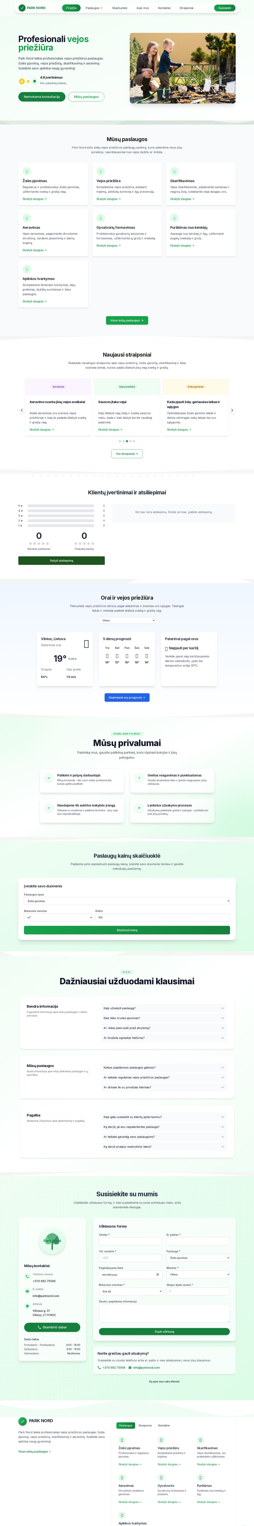 parknord.com — the Park Nord lawn care platform — screenshot of the site