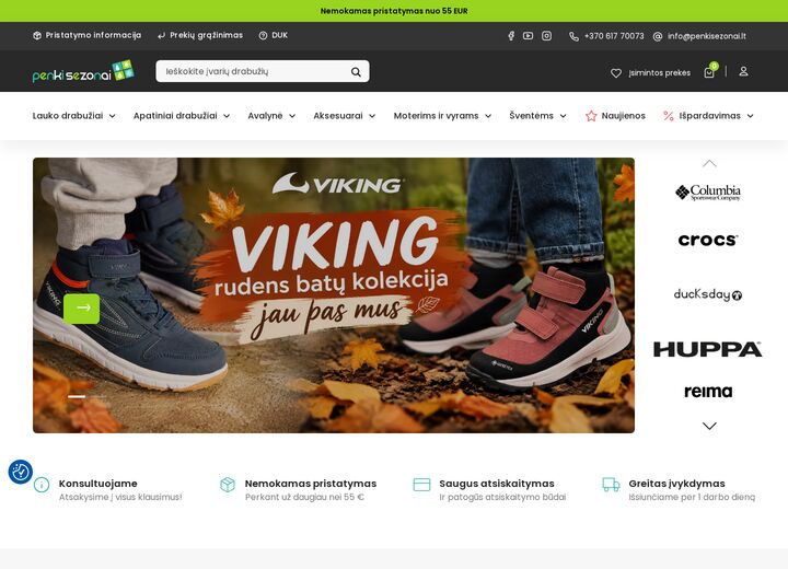 penkisezonai.lt — screenshot