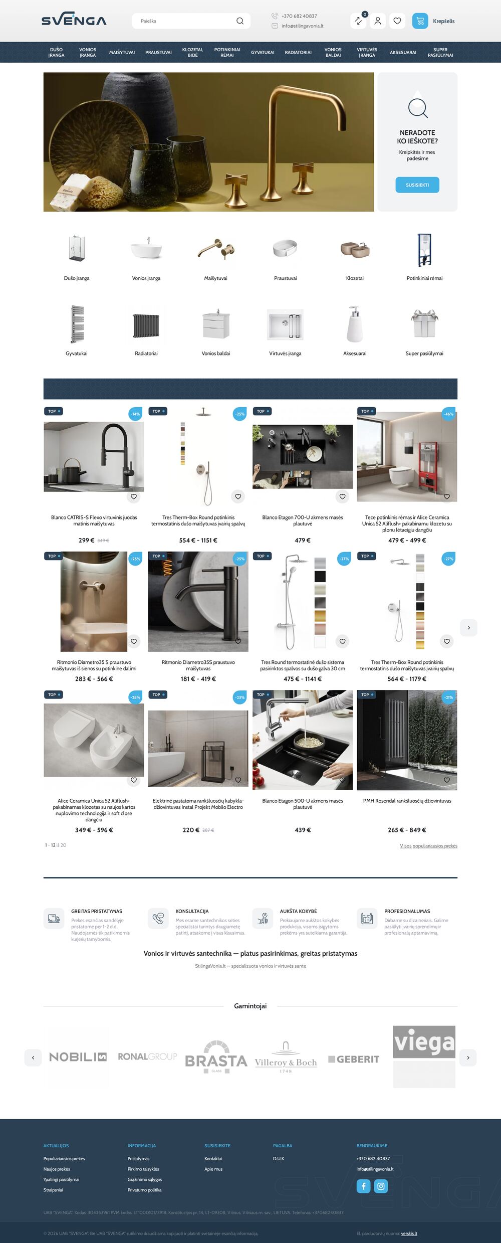 stilingavonia.lt — Facebook Ads and an online store audit — screenshot of the site