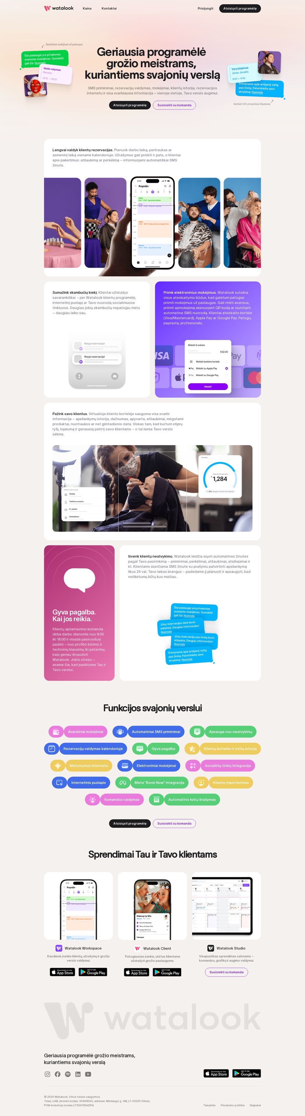 watalook.com — an app for beauty professionals — screenshot of the site
