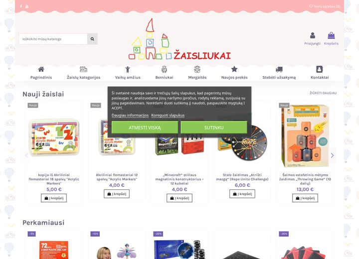 zaisliukai.lt — screenshot